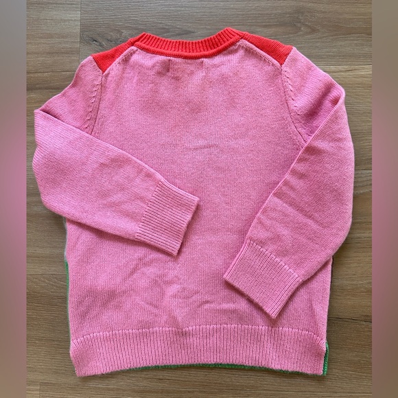 NWT. Mini Boden Pink Horse Stable Wool Blend Sweater, Size 3-4y - Picture 2 of 6